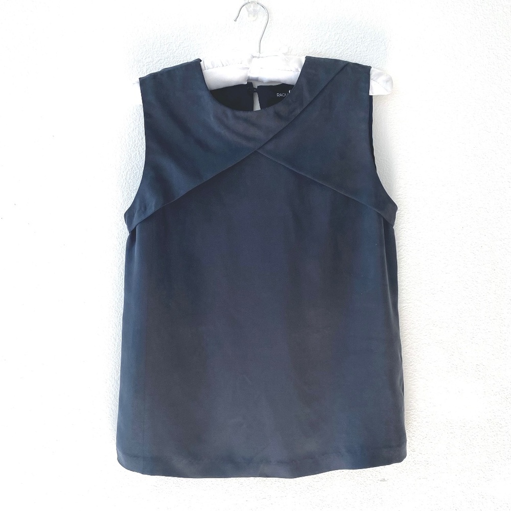 Raoul 100% Silk, Charcoal Gray top, Size M, NWT